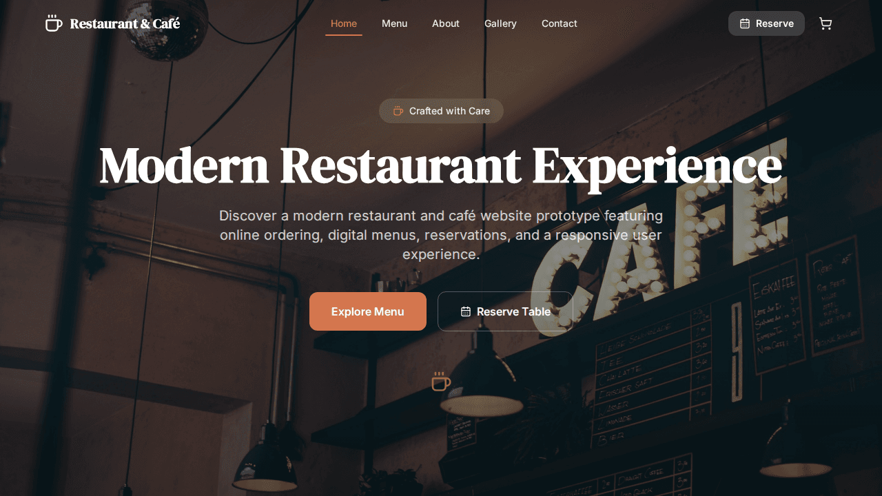 Restaurant & Cafe Website